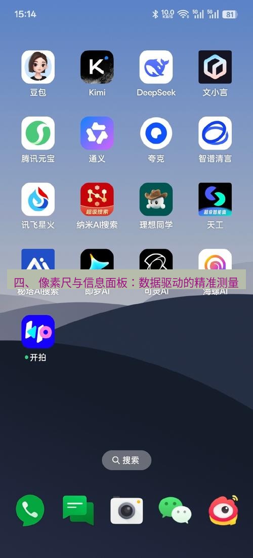 截图软件 四、 像素尺与信息面板：数据驱动的精准测量